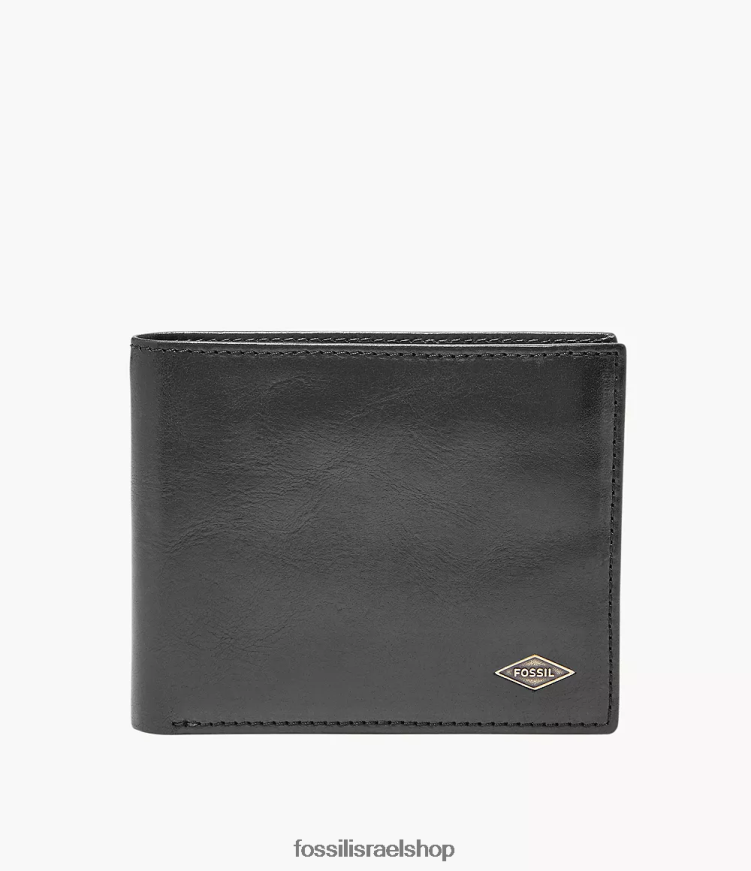 Fossil גברים ריאן rfid flip id bifold L8J0B61688 ארנק שָׁחוֹר