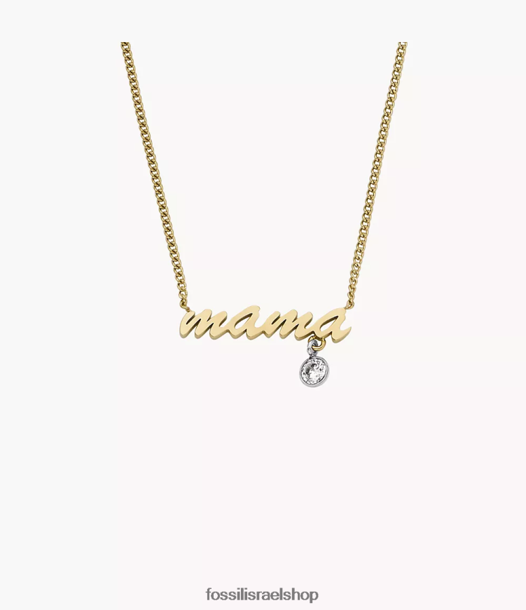 Fossil נשים שרשרת שם sadie שרשרת שרשרת נירוסטה L8J0B6945 תכשיט דו-גוני