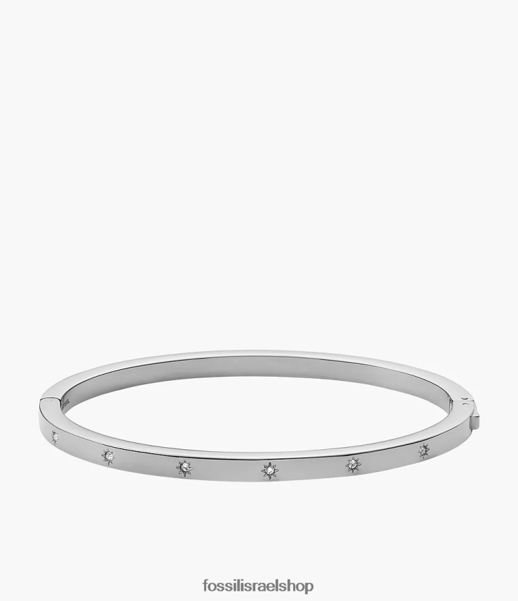 Fossil נשים צמיד צמיד מפלדת אל חלד בהיר sadie shine L8J0B61030 תכשיט בגוון כסף