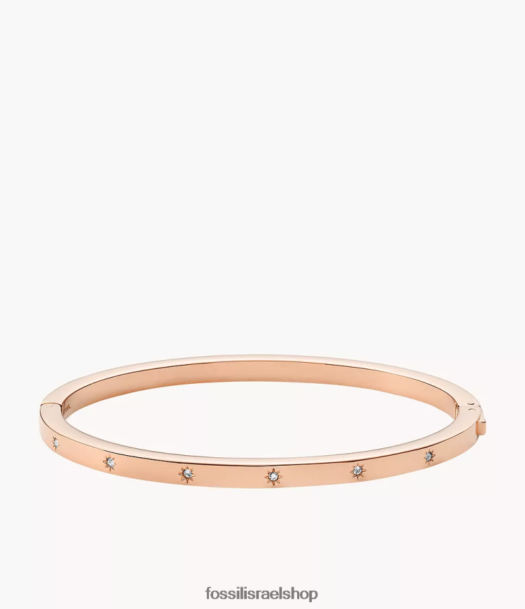 Fossil נשים צמיד צמיד מפלדת אל חלד בהיר sadie shine L8J0B6991 תכשיט בגוון זהב ורדרד