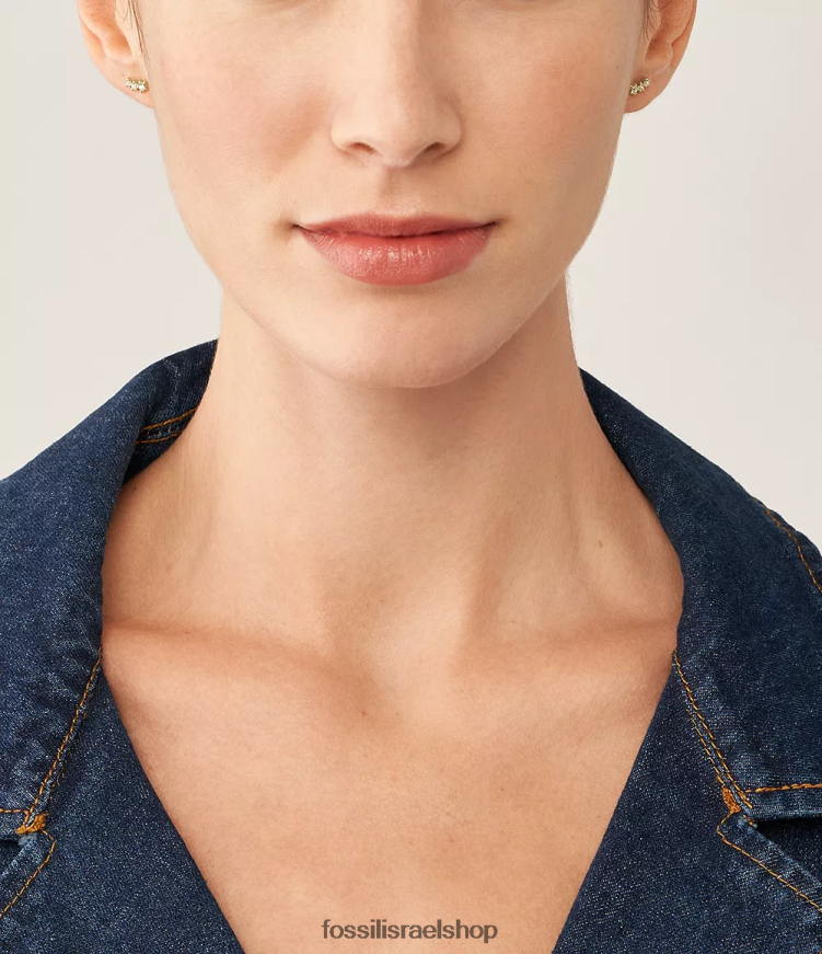 Fossil נשים עגילי מטפס מפלדת אל חלד של sadie under the stars L8J0B61075 תכשיט גוון זהב