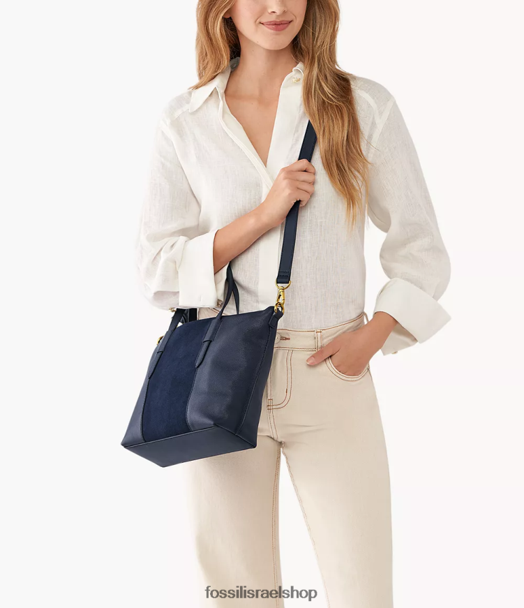 Fossil נשים ילקוט skylar L8J0B6478 תיק חיל הים