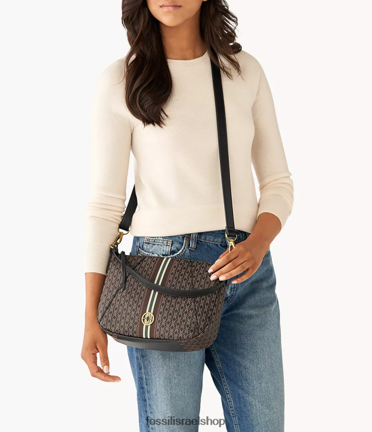 Fossil נשים skylar crossbody L8J0B6433 תיק שָׁחוֹר