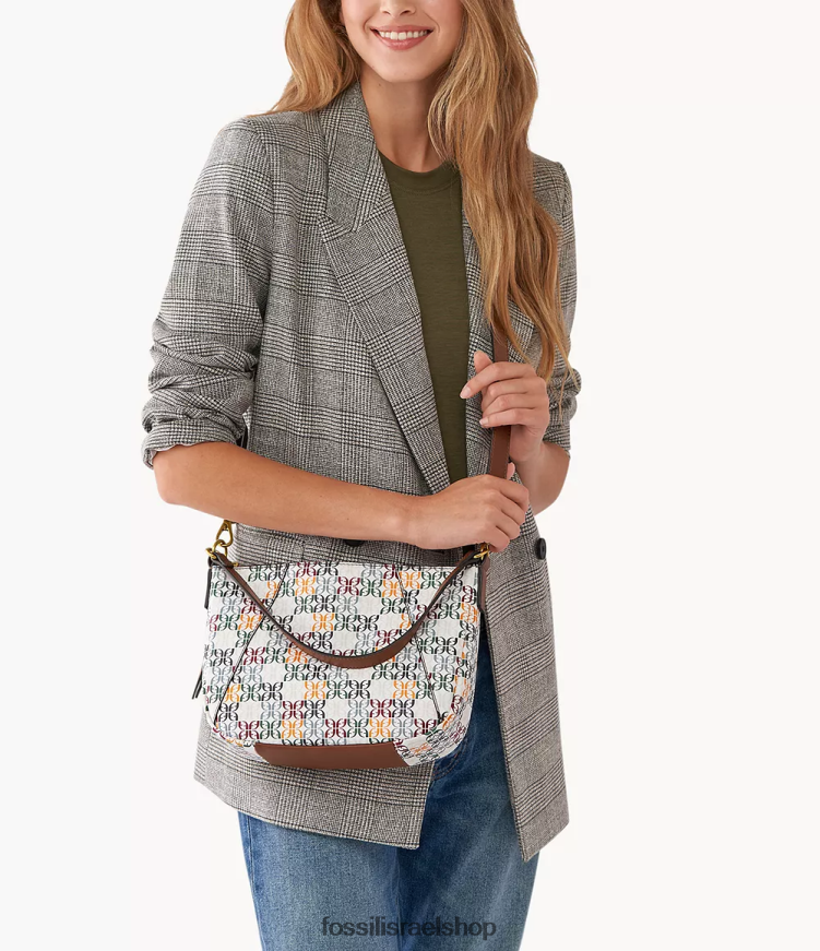 Fossil נשים skylar crossbody L8J0B6525 תיק לבן