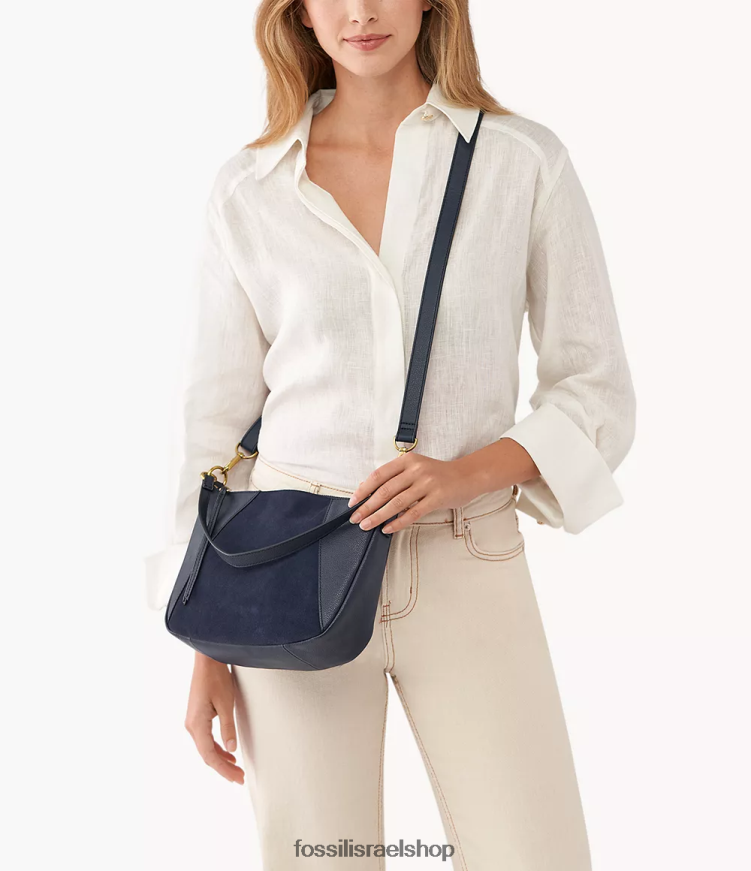 Fossil נשים skylar crossbody L8J0B6645 תיק חיל הים