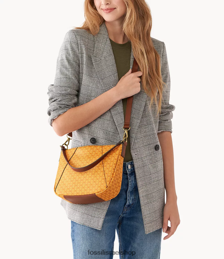 Fossil נשים skylar crossbody L8J0B6682 תיק צהוב