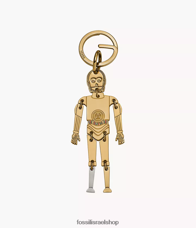 Fossil גברים שלט מקשים של star wars c-3po L8J0B62009 אבזר זהב