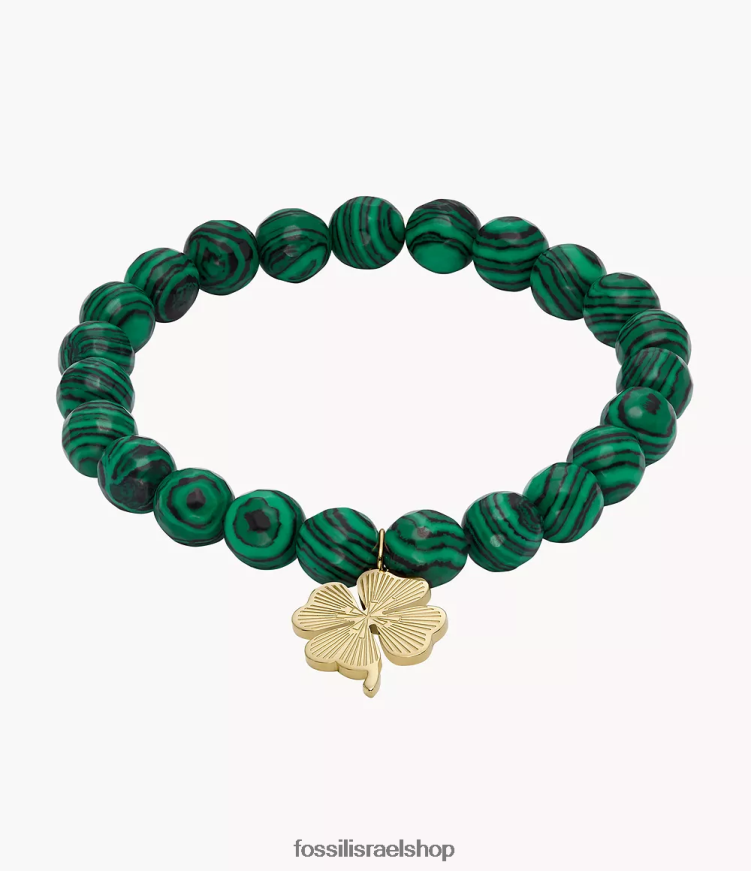 Fossil נשים צמיד חרוזי מלכיט משוחזר מודרני ומג'יק של sutton L8J0B61248 תכשיט ירוק