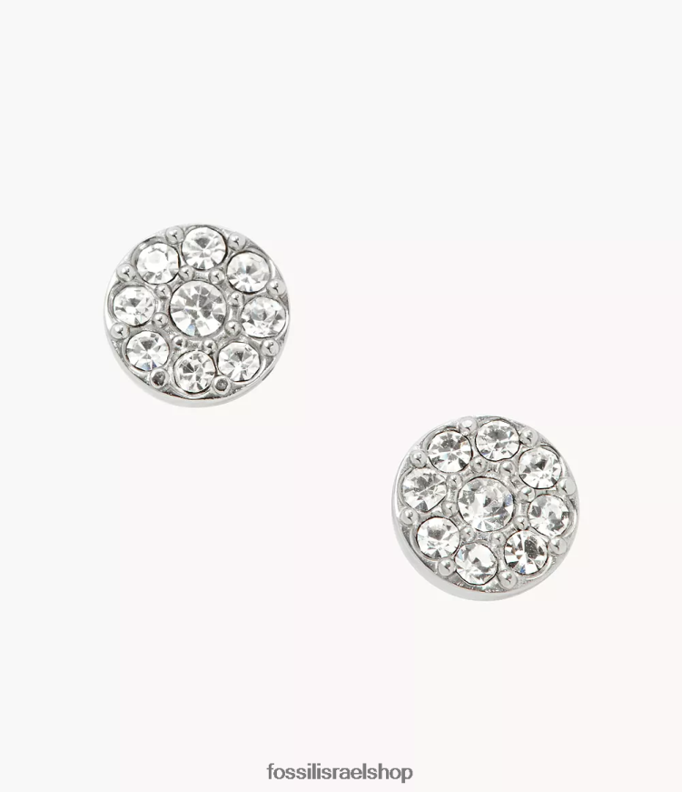 Fossil נשים עגיל צמוד נירוסטה מסוג sutton disc L8J0B61038 תכשיט בגוון כסף