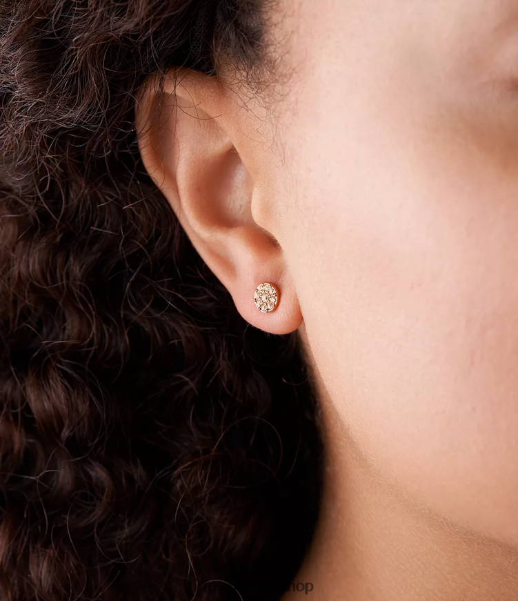 Fossil נשים עגיל צמוד נירוסטה מסוג sutton disc L8J0B61063 תכשיט בגוון ורדרד