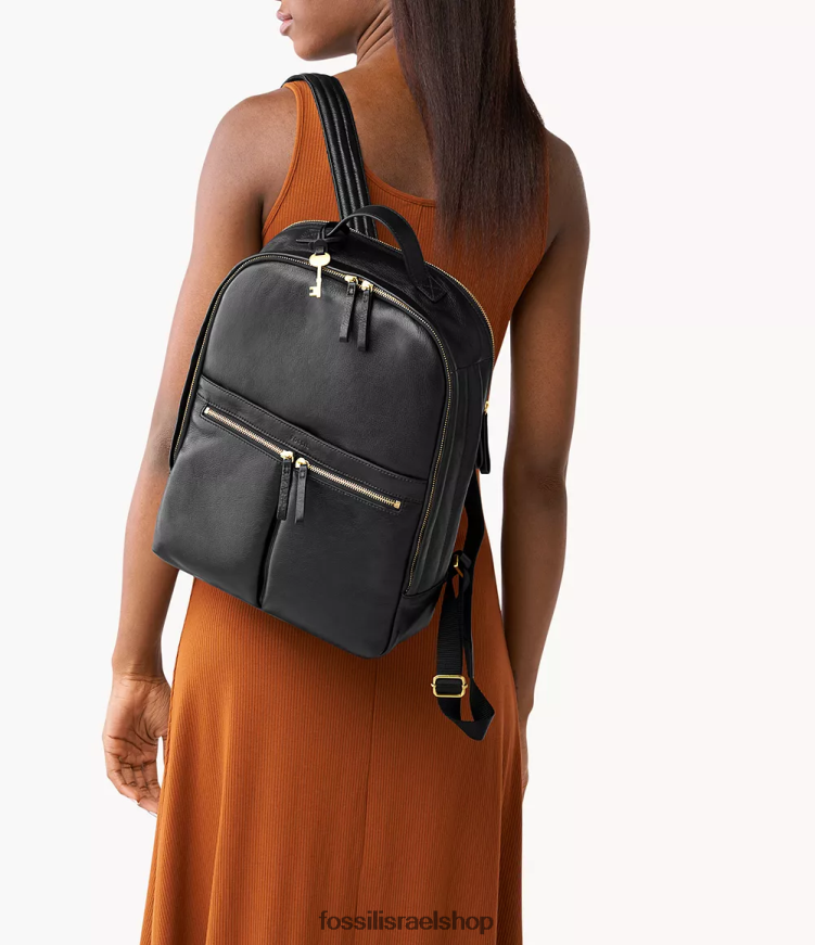 Fossil נשים תיק גב למחשב נייד tess L8J0B6557 תיק שָׁחוֹר