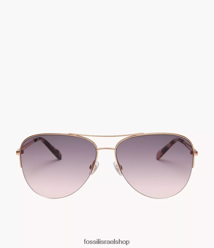 Fossil נשים משקפי שמש tiana aviator L8J0B61975 אבזר ורוד אפור