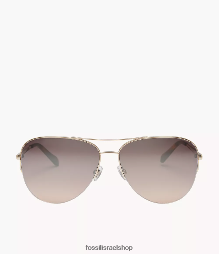 Fossil נשים משקפי שמש tiana aviator L8J0B61987 אבזר חום