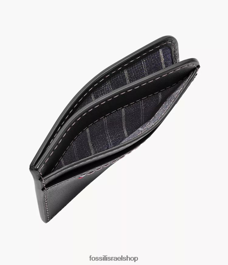 Fossil גברים מארז כרטיס tremont L8J0B61743 ארנק שָׁחוֹר