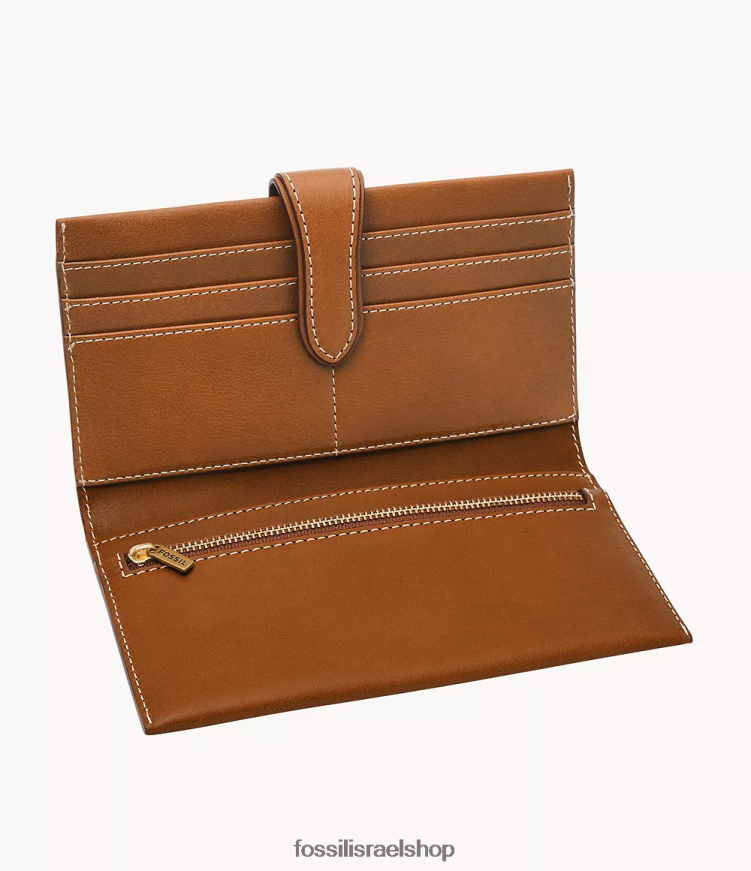 Fossil נשים מצמד לשונית של tremont L8J0B6809 ארנק קוניאק