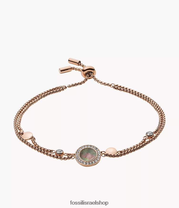 Fossil נשים צמיד val L8J0B61020 תכשיט אם הפנינה אפורה