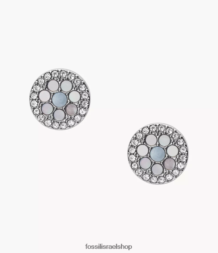 Fossil נשים עגיל פלדת אל חלד פסיפס val L8J0B61044 תכשיט כְּחוֹל