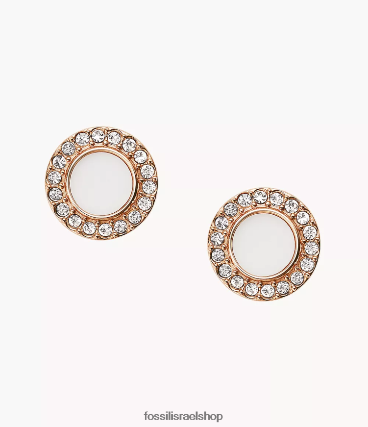 Fossil נשים חתיכים נוצצים מאבן val L8J0B61077 תכשיט ורוד זהב/לבן