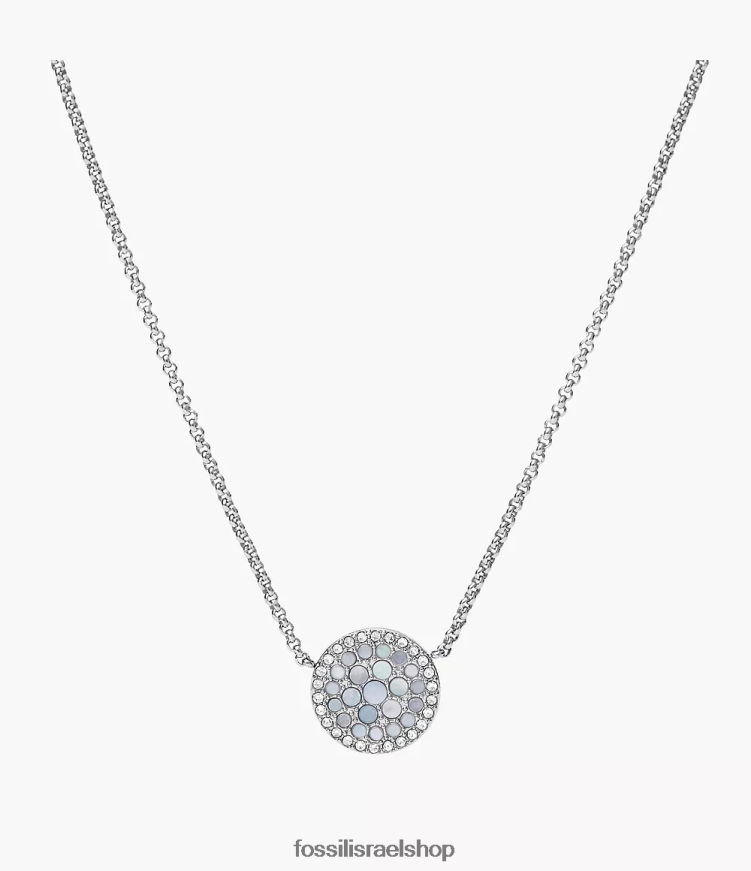 Fossil נשים שרשרת פלדת אל חלד פסיפס val L8J0B6943 תכשיט כְּחוֹל