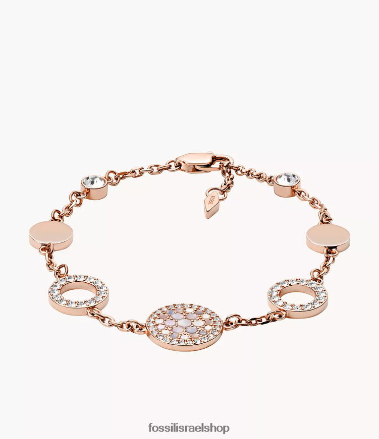 Fossil נשים צמיד דיסק תחנת val פסיפס L8J0B6974 תכשיט אם הפנינה