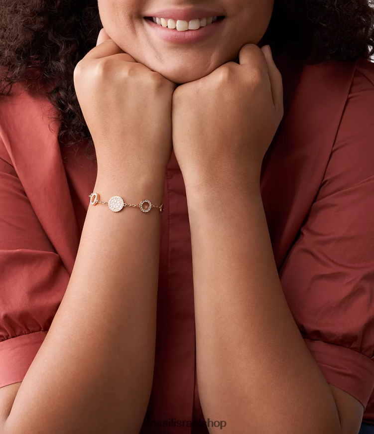 Fossil נשים צמיד דיסק תחנת val פסיפס L8J0B6974 תכשיט אם הפנינה