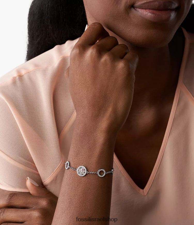 Fossil נשים צמיד דיסק תחנת val פסיפס L8J0B6994 תכשיט אם הפנינה