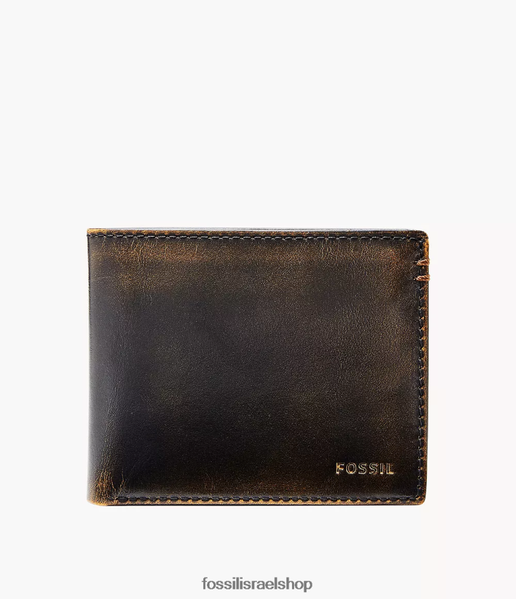 Fossil גברים wade flip id bifold L8J0B61663 ארנק שָׁחוֹר