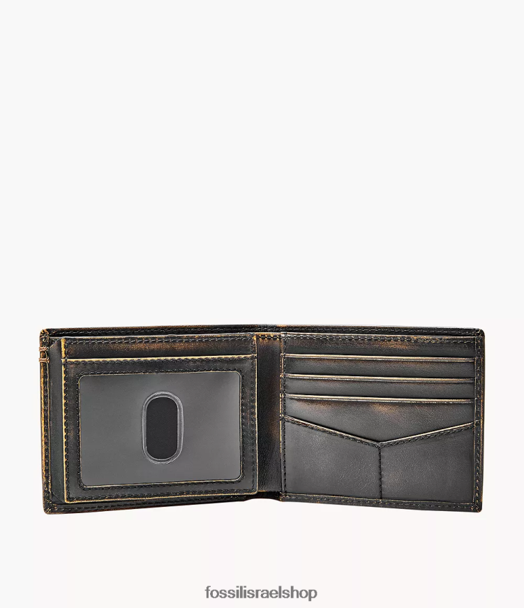 Fossil גברים wade flip id bifold L8J0B61663 ארנק שָׁחוֹר