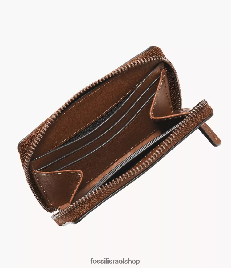 Fossil גברים נרתיק לכרטיסי מיקוד של westover L8J0B61732 ארנק חום