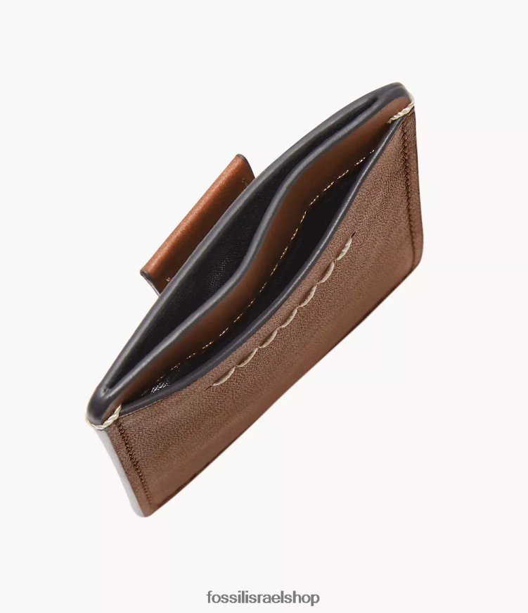 Fossil גברים מארז כרטיס westover L8J0B61739 ארנק חום