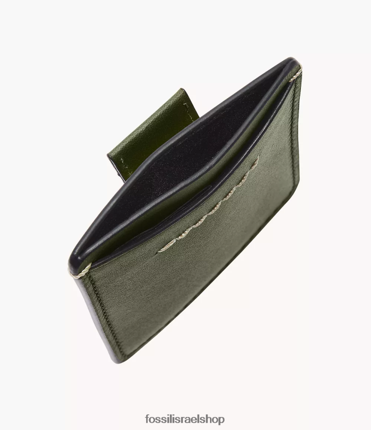 Fossil גברים מארז כרטיס westover L8J0B61742 ארנק זית