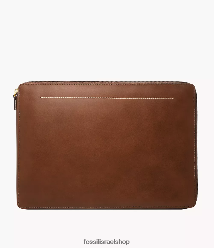 Fossil גברים שרוול למחשב נייד של westover L8J0B62002 תיק חום