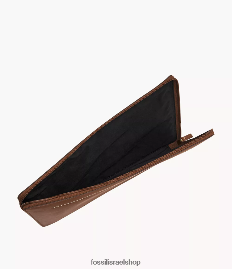 Fossil גברים שרוול למחשב נייד של westover L8J0B62002 תיק חום