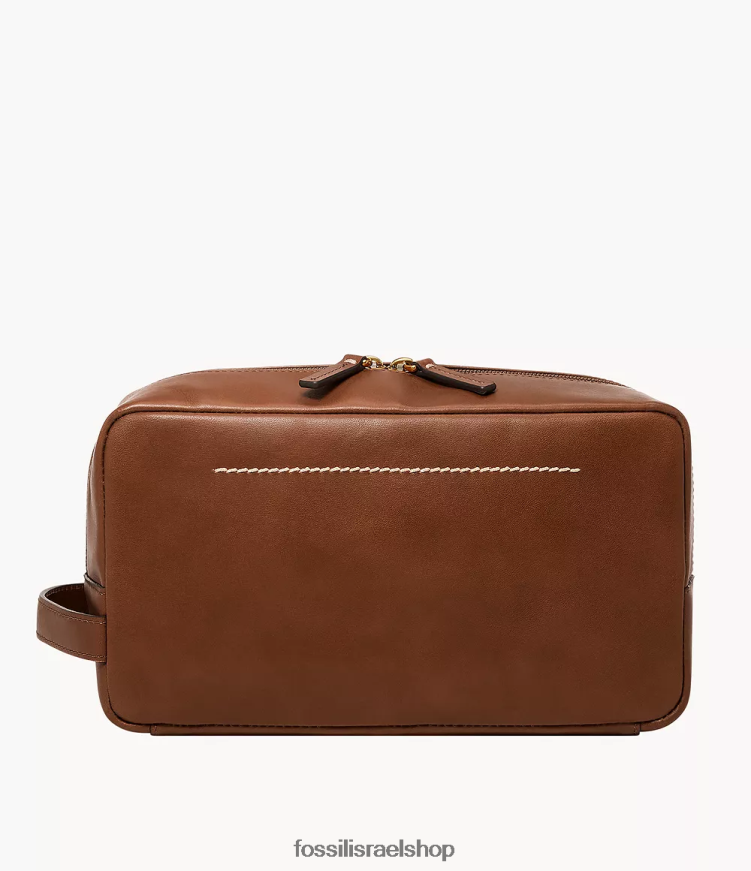 Fossil גברים ערכת גילוח ידית אחת של westover L8J0B62006 תיק חום