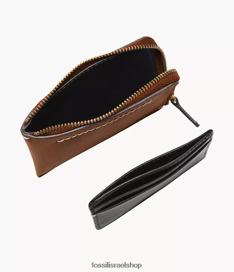 Fossil גברים נרתיק לכרטיסי מיקוד של westover l L8J0B61746 ארנק שָׁחוֹר