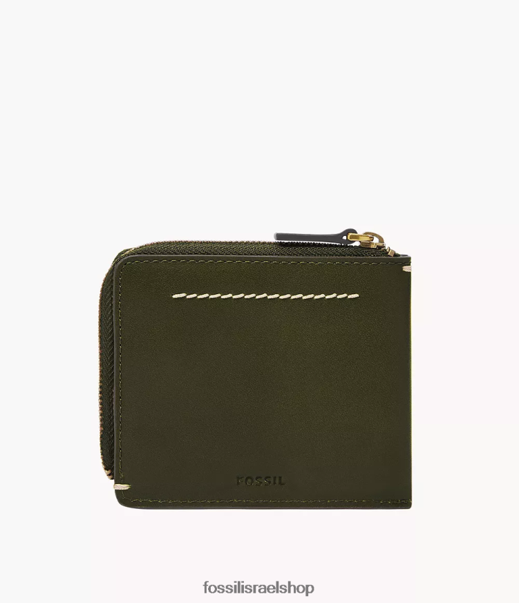 Fossil גברים נרתיק לכרטיסי מיקוד של westover l L8J0B61754 ארנק זית עמוק