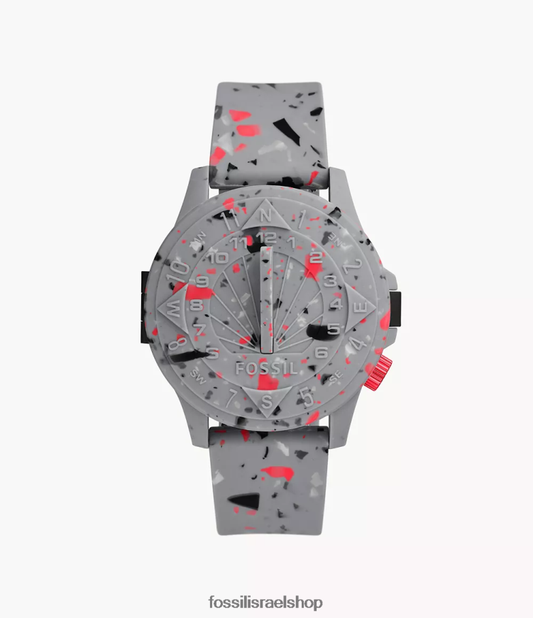 STAPLE x Fossil גברים שעון סיליקון אוטומטי במהדורה מוגבלת L8J0B61590 שעון יונה אפור