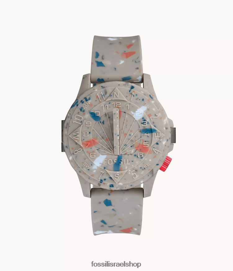 STAPLE x Fossil גברים שעון סיליקון אוטומטי במהדורה מוגבלת L8J0B61596 שעון אבן חול